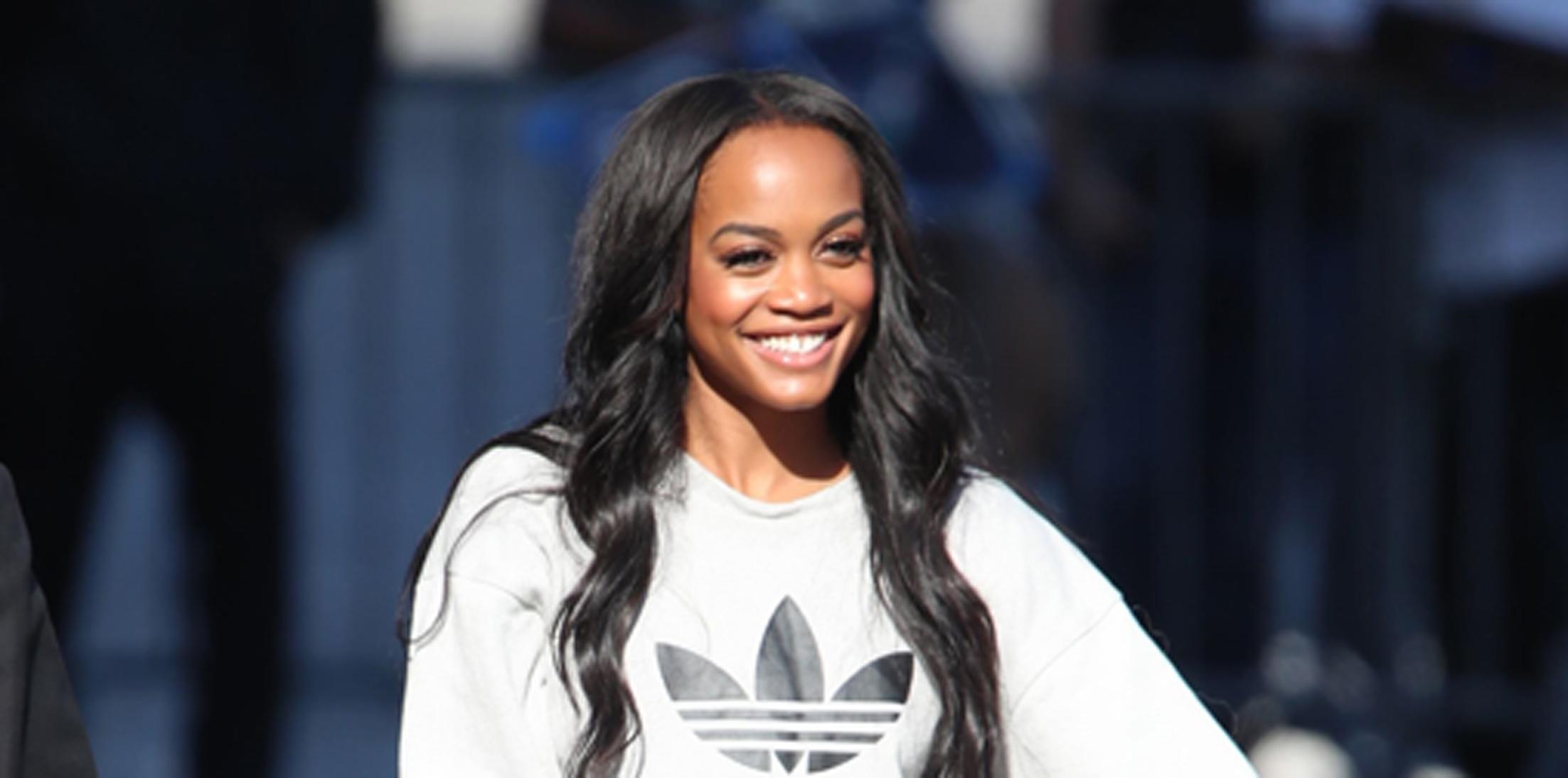 New Bachelorette Rachel Lindsay arrives to Jimmy Kimmel Live