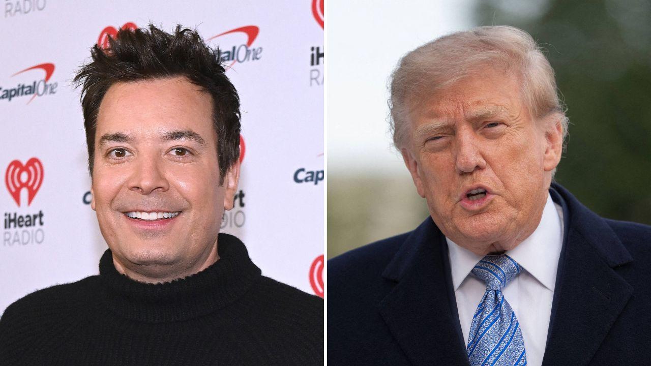 Photo of Jimmy Fallon and Donald Trump.