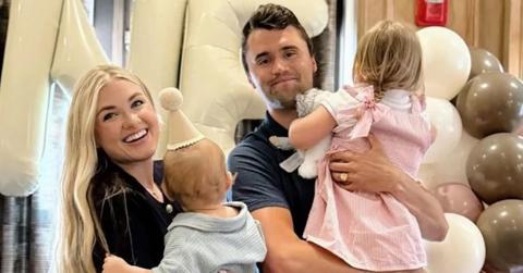 photo of erika kirk and charlie kirk with their two kids