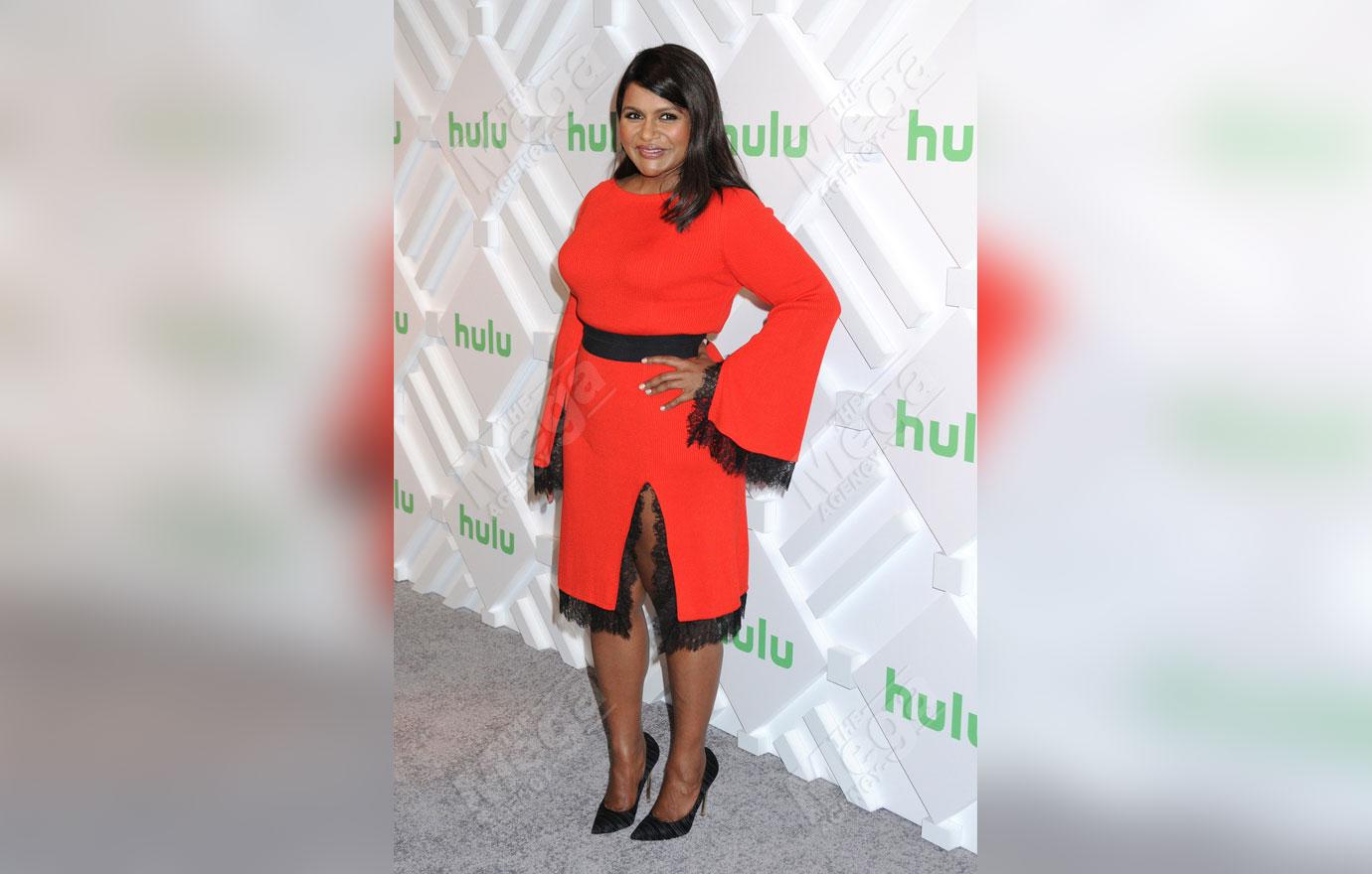 mindy kaling hulu event red dress