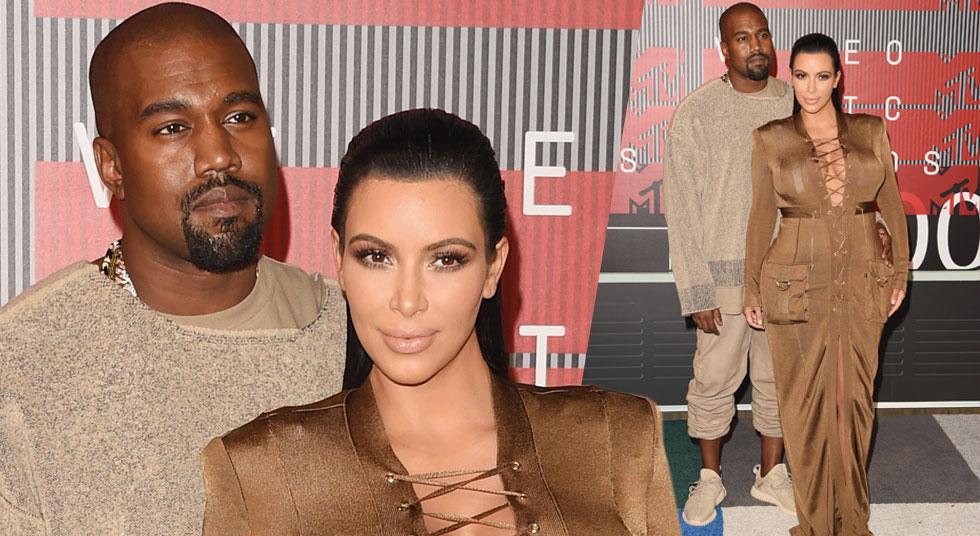 Kim Kardashian And Kanye West Color Coordinate At The 2015 MTV VMAs And ...