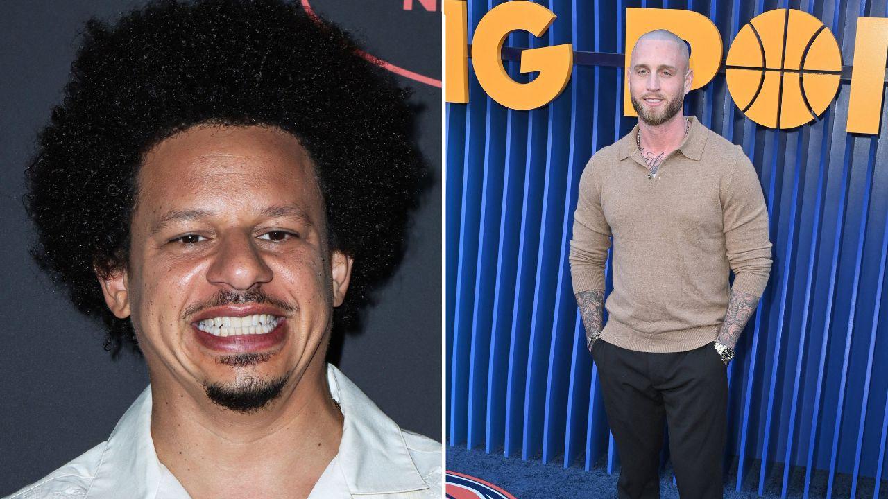 Image of Eric André accused Chet Hanks of riding a motorcycle around the set in 'dangerous' fashion.
