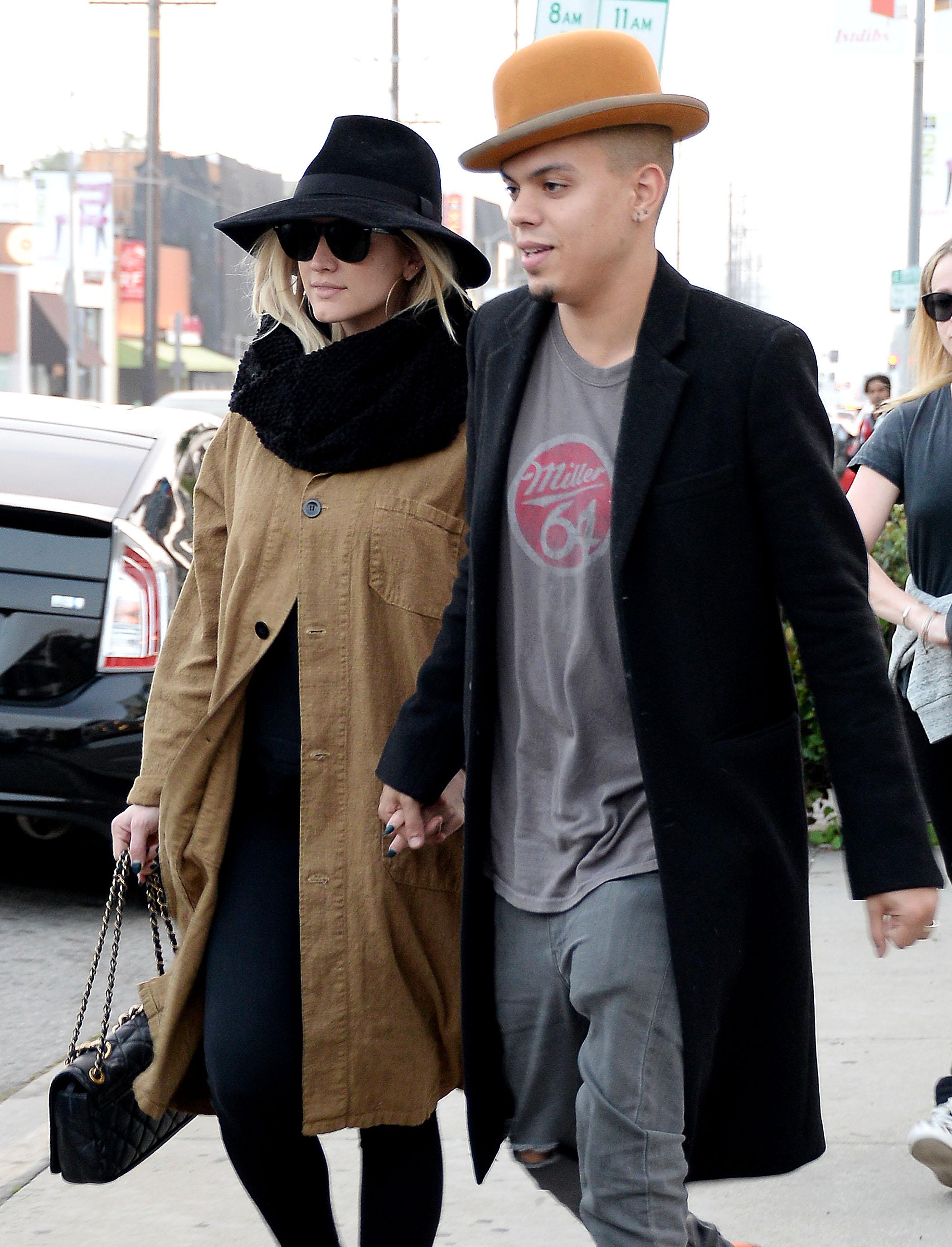 Ashlee Simpson and Evan Ross go shopping at Opening Ceremony in West Hollywood ***NO DAILY MAIL SALES***