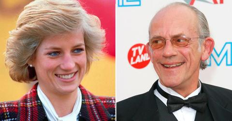 images of Princess Diana and Christopher Lloyd.