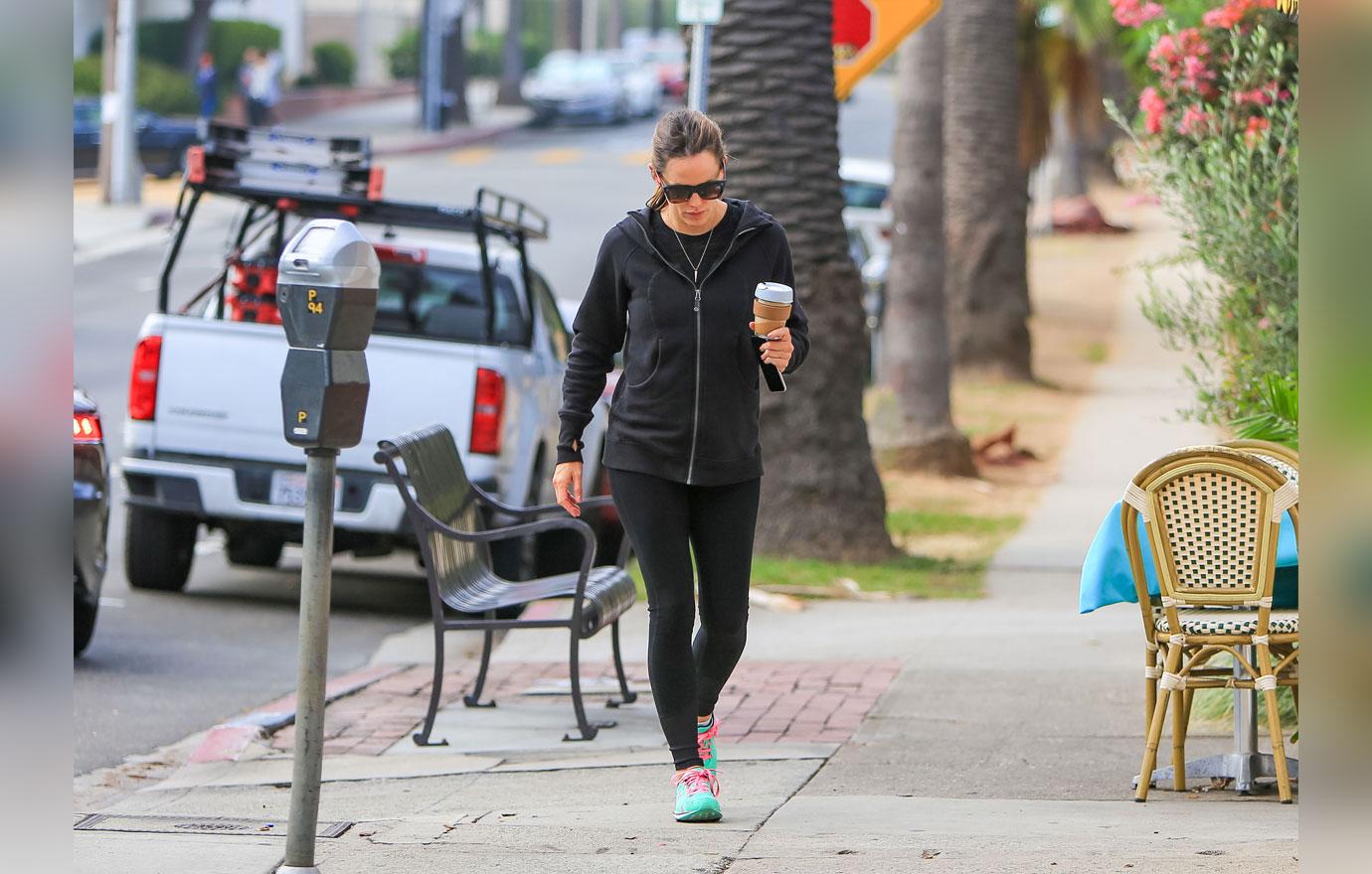 Jennifer Garner out for a walk with a friend