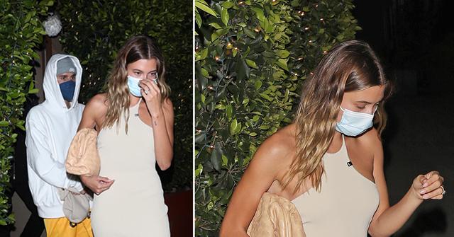 justin bieber hailey bieber grab dinner at giorgio baldi in santa monica