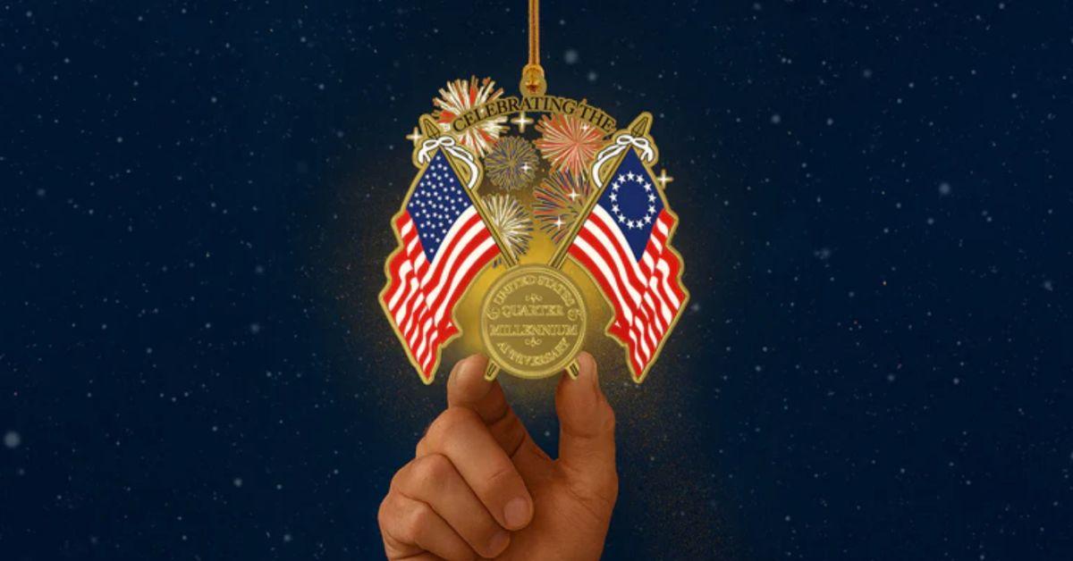 Photo of a Melania Trump Christmas ornament 