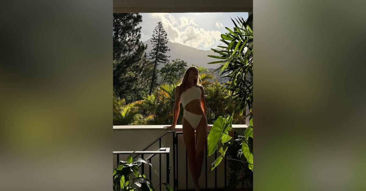 Image of Rosie Huntington-Whiteley recently vacationed in Brazil and Austria.