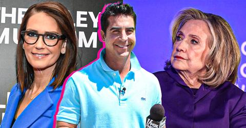 Composite photo of Jessica Tarlov, Jesse Watters and Hillary Clinton.