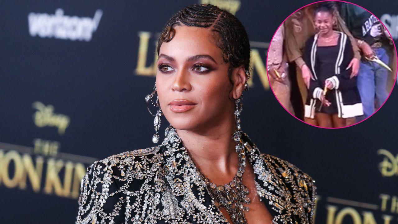 Image of Beyoncé Knowles and (inset) Rumi Carter.