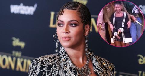 Image of Beyoncé Knowles and (inset) Rumi Carter.