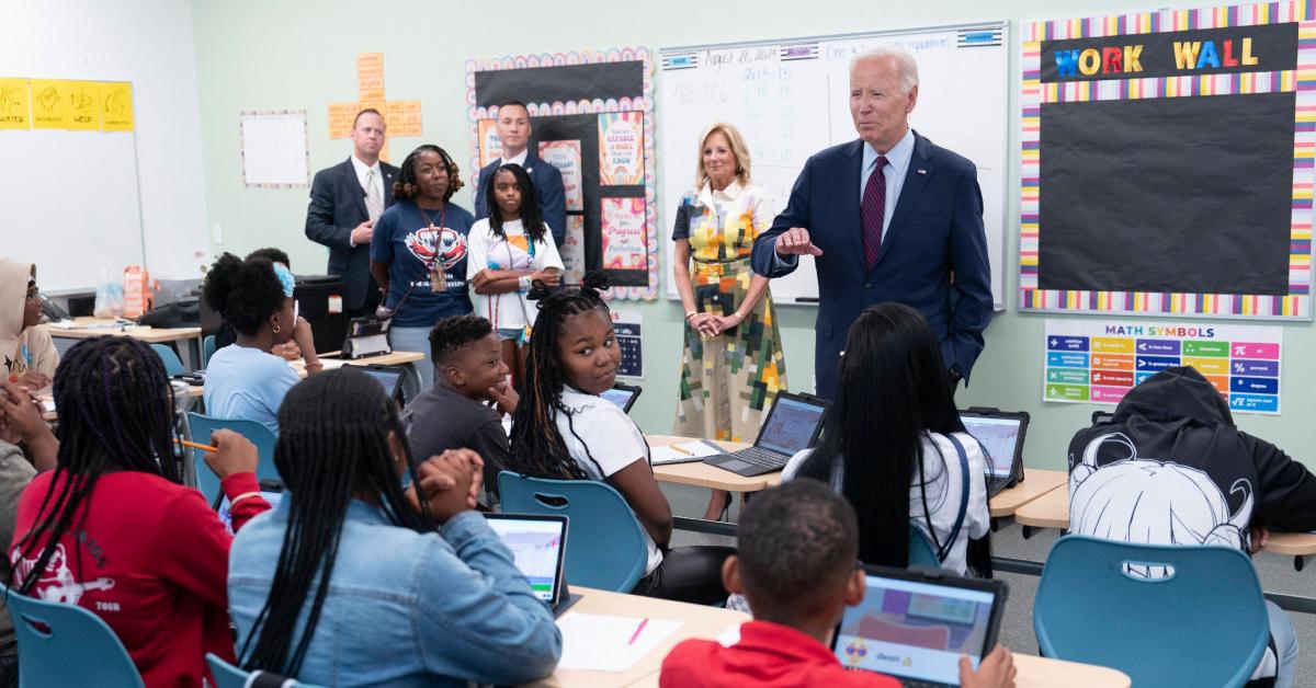 president joe biden coughing shaking students hands