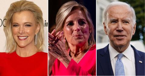 Composite photos of Megyn Kelly, Jill Biden and Joe Biden.