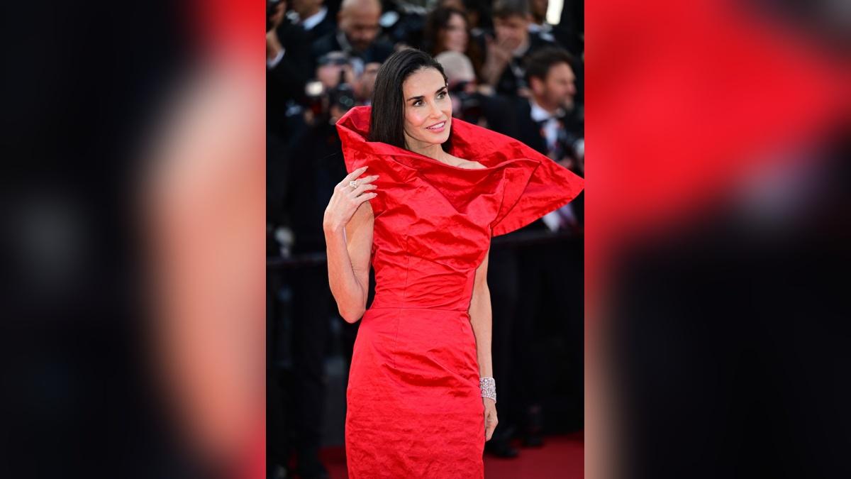 image of 'The Substance' alum also wore other standout designer gowns earlier in the week.