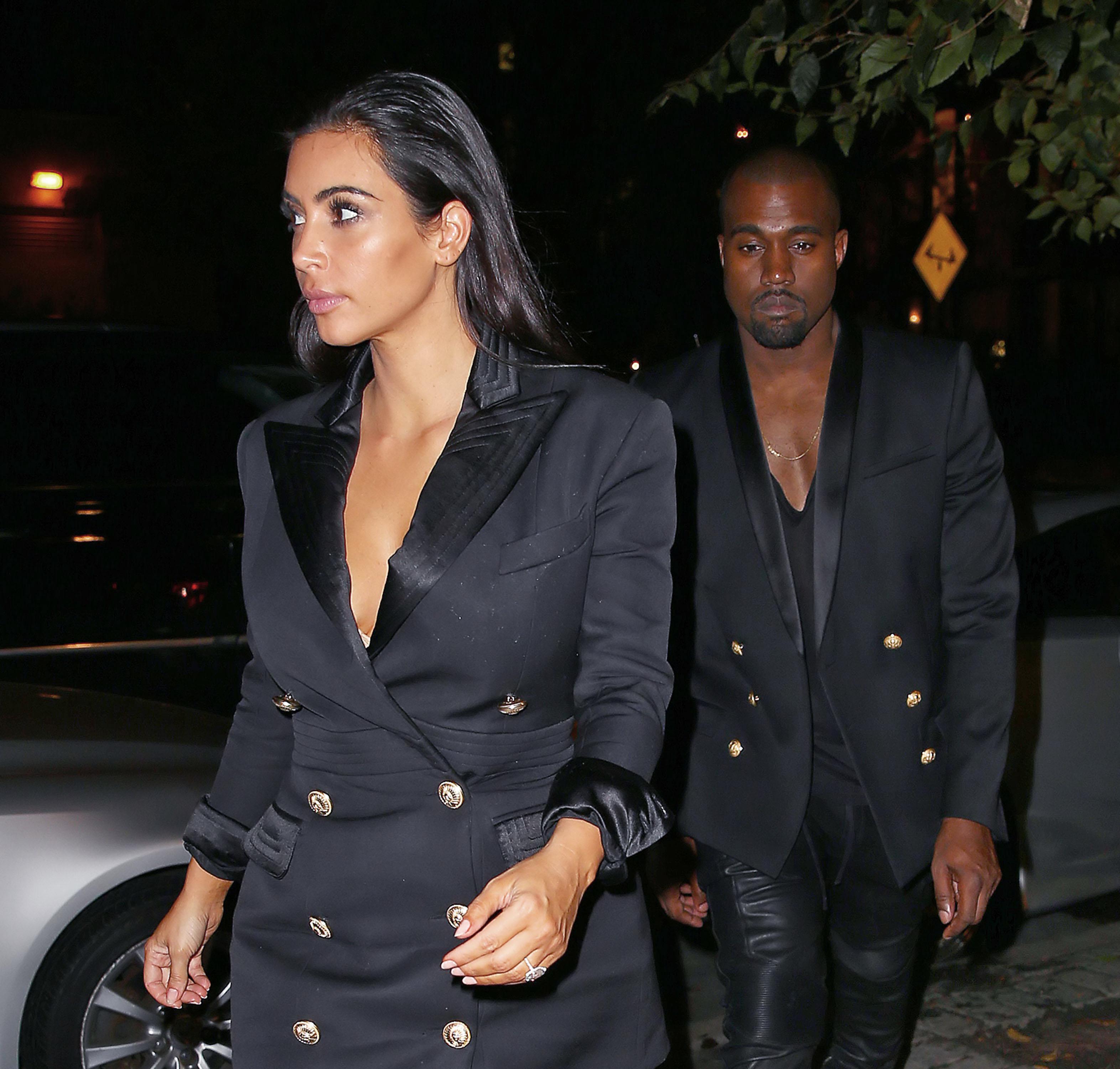 Kim Kardashian and Kanye West return to their apartment after a long day of work in NYC