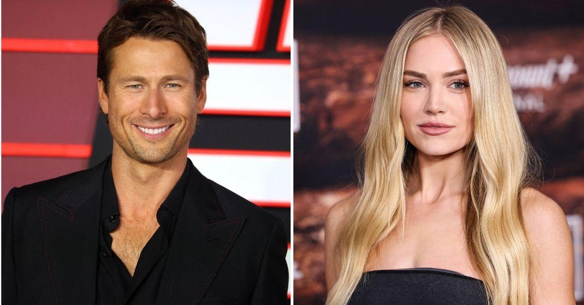 split image of Glen Powell and Michelle Randolph