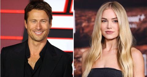 split image of Glen Powell and Michelle Randolph