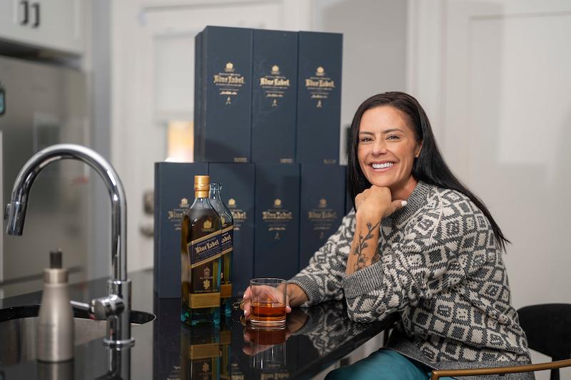 ali krieger commemorates njny gotham fcs historic nwsl championship win with personalized johnnie walker blue label bottles for her teammates