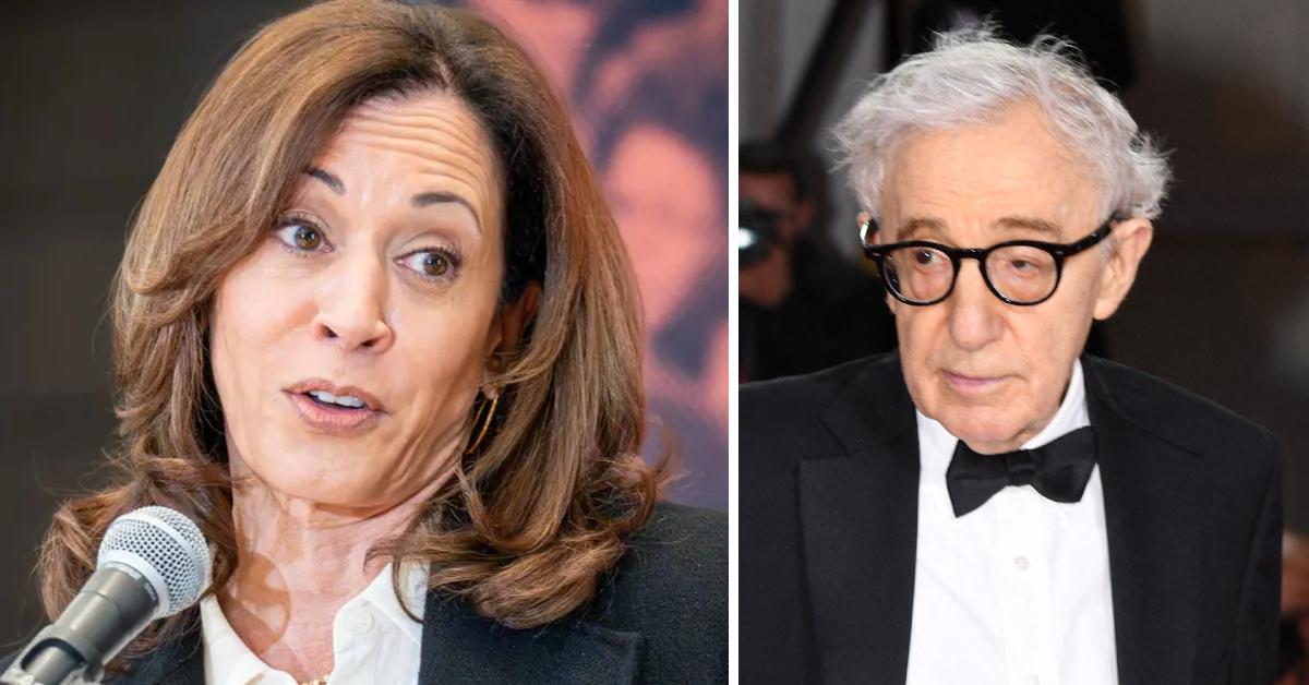 Image of Woody Allen wanted Kamala Harris to be president.