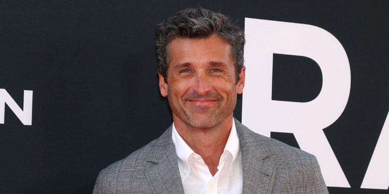 Smiking Patrick Dempsey Wearing Gray Suit with White SHirt