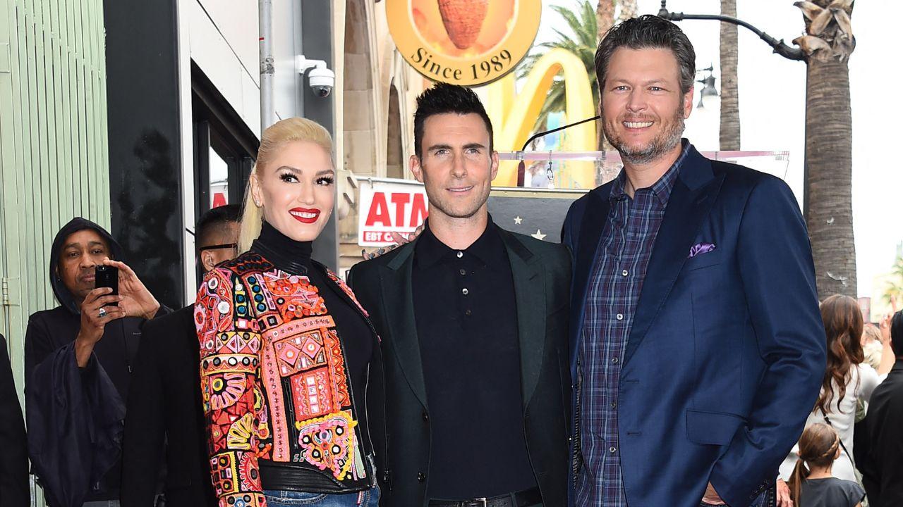 Image of Adam Levine has a different reaction to the budding romance, admitting he was 'so pumped' when Blake Shelton and Gwen Stefani got together.