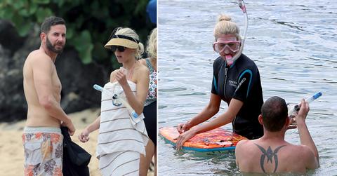 tarek el moussa and heather rae young hit the beach on vacation in maui