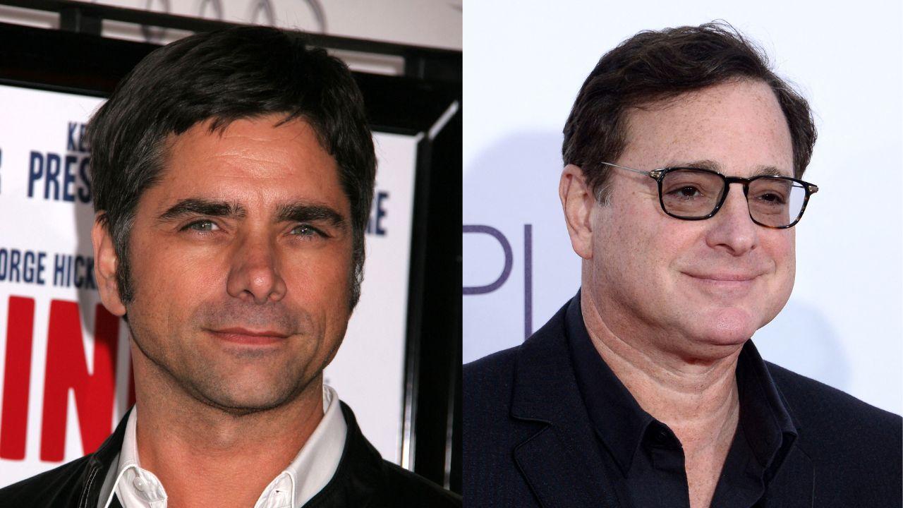 Split image of John Stamos and Bob Saget.