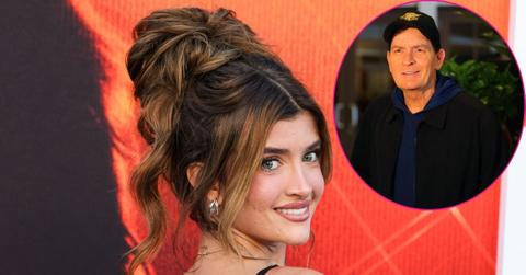 Split photo of Sami Sheen & Charlie Sheen