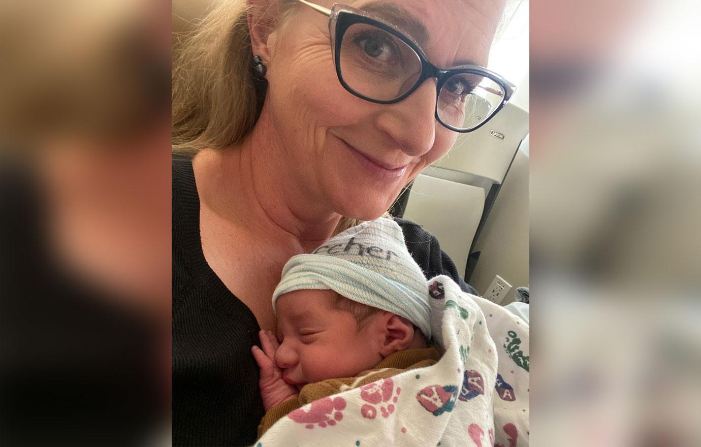 proud grandmother christine brown introduces mykeltis twin sons to the world