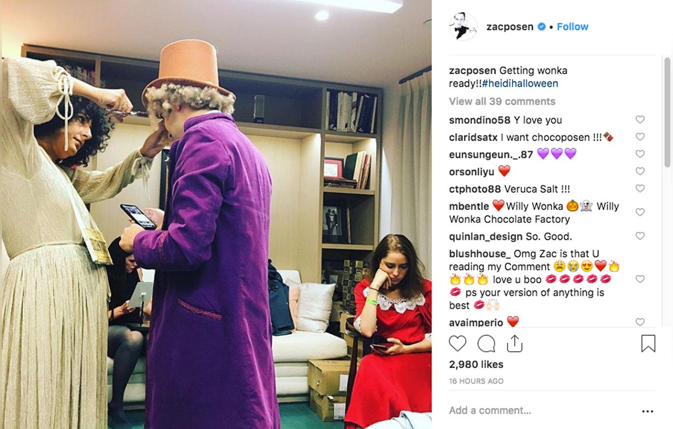 Zac Posen's Dresses Up As ‘Willy Wonka’ For Halloween