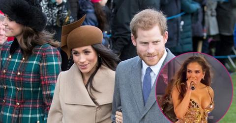 Split Photo of Prince Harry, Meghan Markle and Jennifer Lopez
