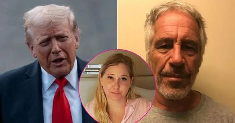 Photo of Donald Trump, Virginia Giuffre and Jeffrey Epstein