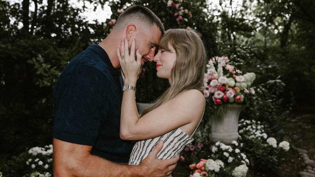 image of Travis Kelce  and Taylor Swift got engaged in August 2025. 