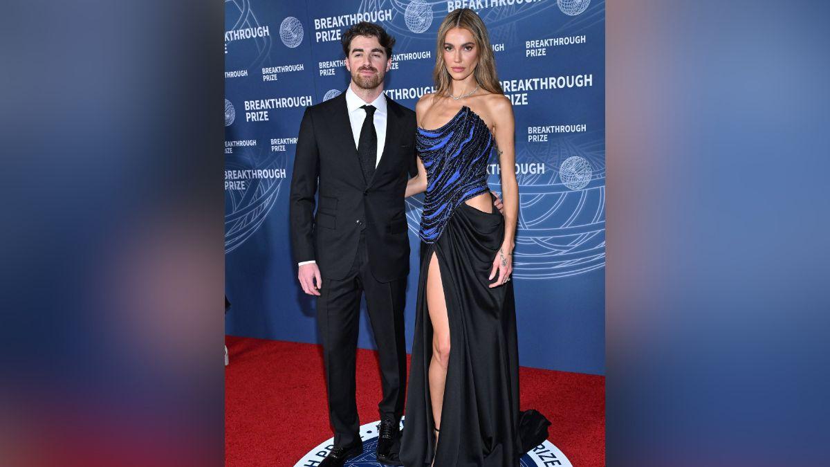 Image of Drew Taggart and Marianne Fonseca forgot to try their wedding cake.