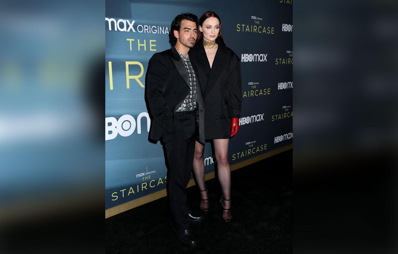 joe jonas and sophie turner at hbo maxs the staircase premiere