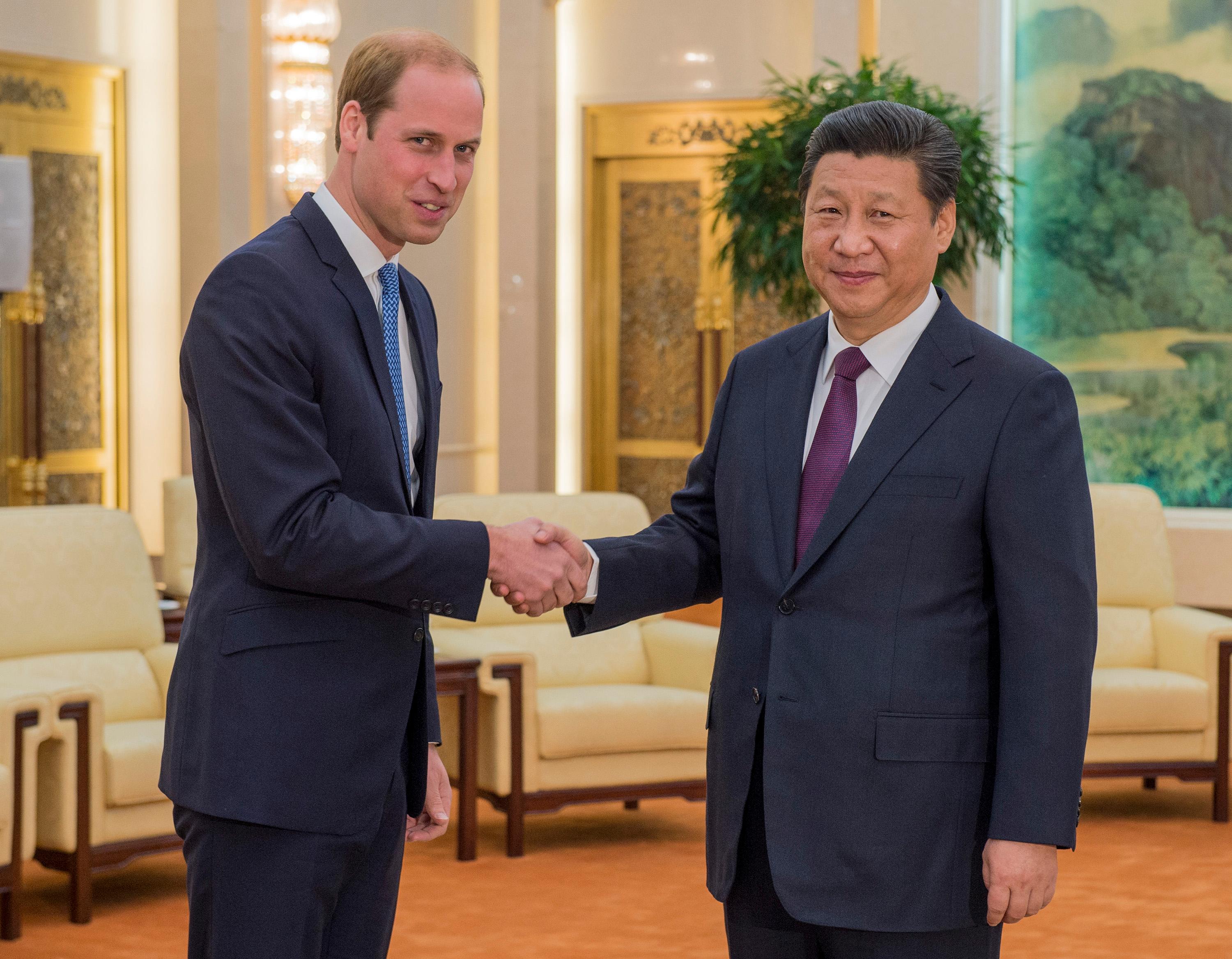 The Duke of Cambridge meets Xi Jinping