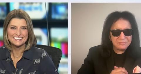 Photo of Maritsa Georgiou and Gene Simmons