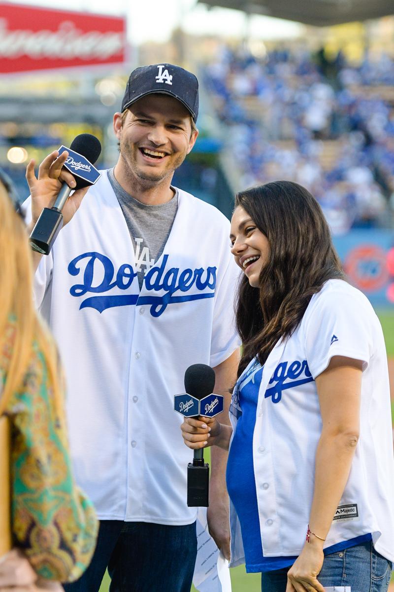 Ashton & Mila's Dodgers Game PDA