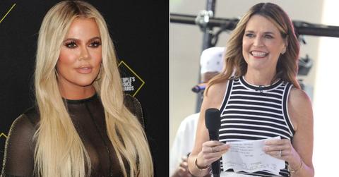 split image of khloe kardashian and savannah guthrie