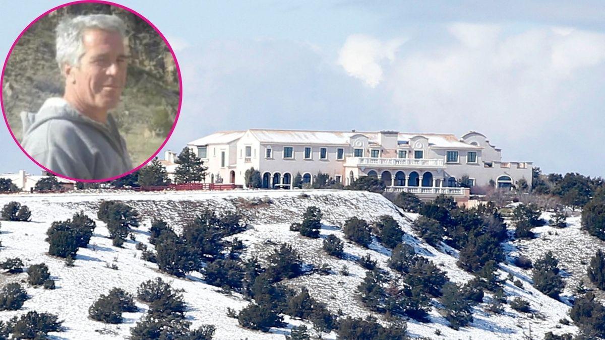 composite photo of jeffrey epstein and his new mexico ranch