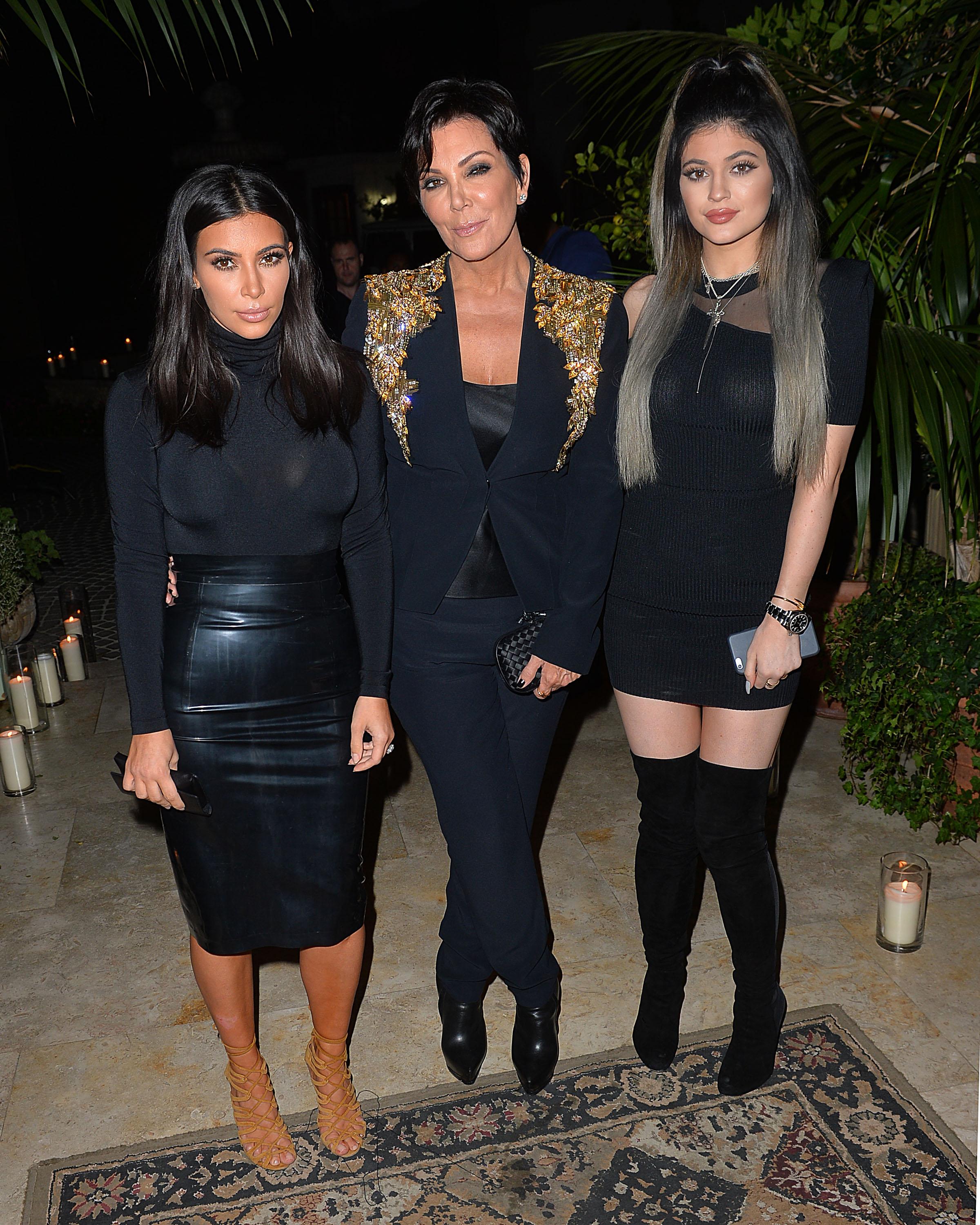 Kim Kardashian, Kris Jenner, and Kylie Jenner inside French Montana&#8217;s 30th Birthday Party Powered by Ciroc Pineapple