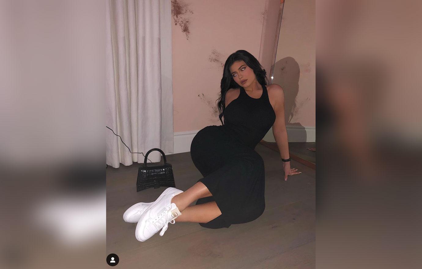 Kylie Jenner In Black Dress Bathing Suit Photos