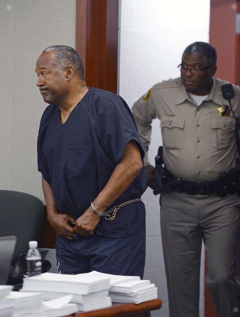 O.J. Simpson at an evidentiary hearing in Clark County District Court, Las Vegas