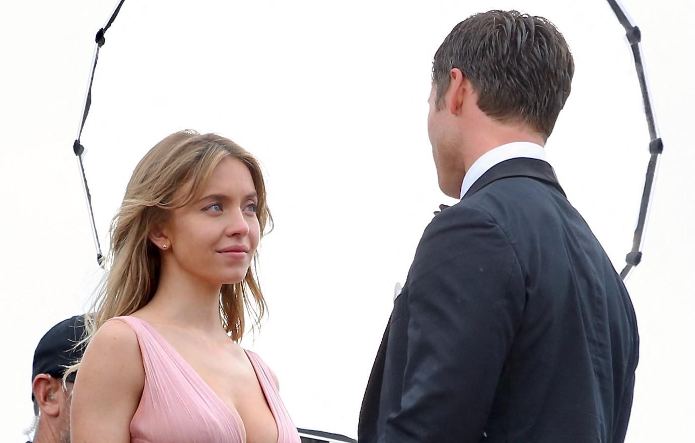 Sydney Sweeney Suffers Major Nip Slip While Filming Beach Scene