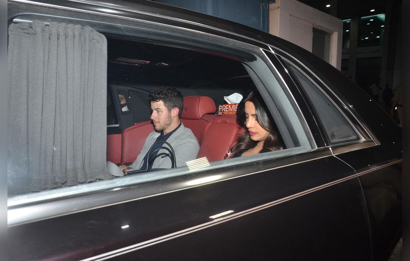 Priyanka Chopra and Nick Jonas seen arriving back in Mumbai after a few days in Delhi