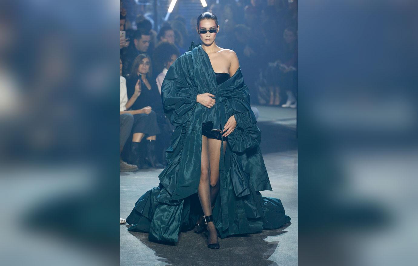 Bella Hadid Suffers Wardrobe Malfunction on the Runway in Paris Haute  Couture Fashion Week: Pics