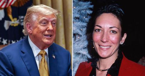 Composite photo of Donald Trump and Ghislaine Maxwell