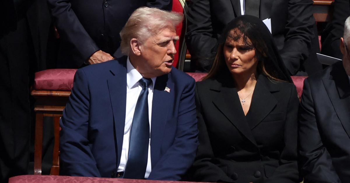 Melania Trump's Bossy Behavior Exposed After Instructing Donald's Every Move During Pope Francis' Funeral