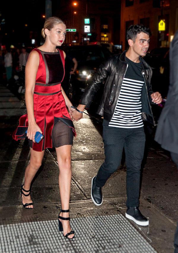 gigi hadid joe jonas dating pda fashion week party