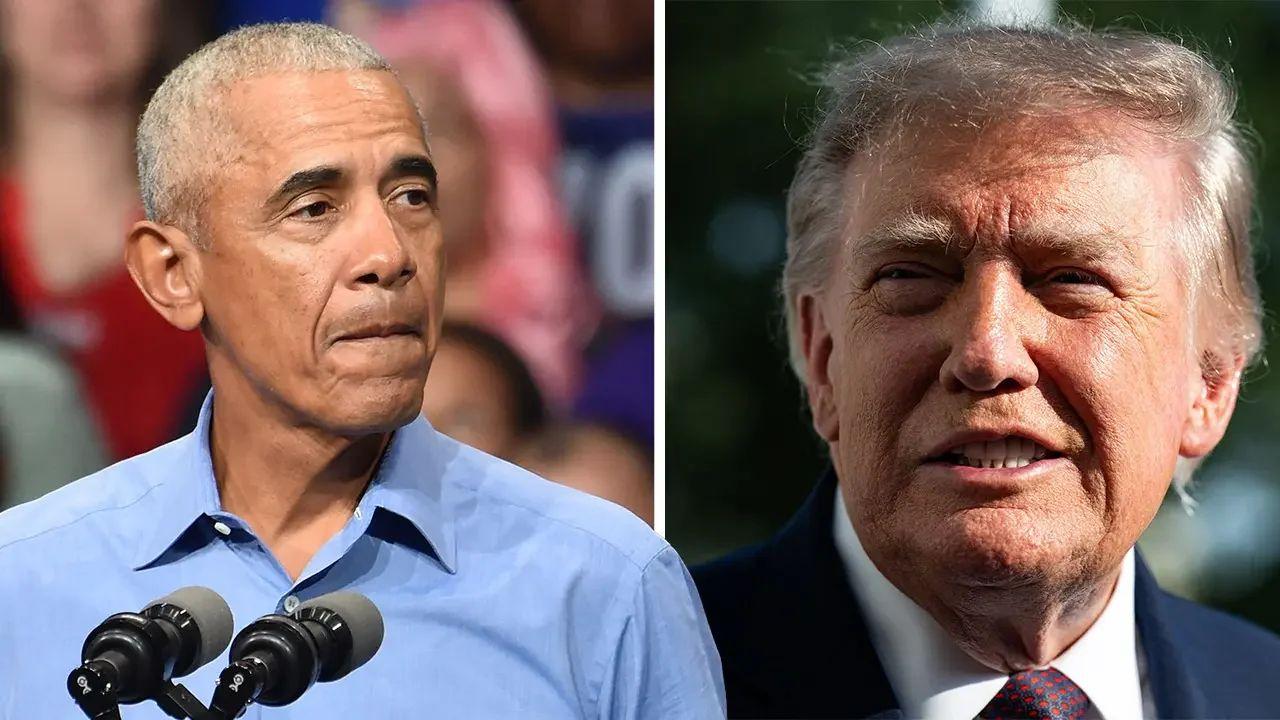 Composite photo of Donald Trump and Barack Obama.